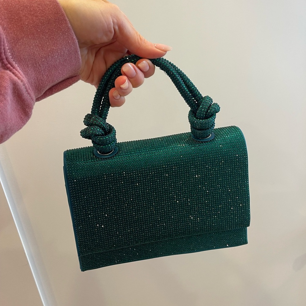 zara rhinestone mini bag